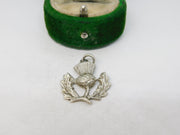 Sterling Silver Scottish Thistle Charm Pendant Vintage c1970