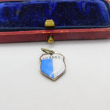 Sterling Silver and Enamel Luzern Travel Shield Charm Pendant Vintage c1970