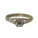 Sterling Silver & Spinel Set Solitaire Ring Vintage 1976 Birmingham