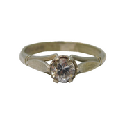 Sterling Silver & Spinel Set Solitaire Ring Vintage 1976 Birmingham
