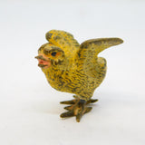 19th Century Cold Painted Vienna Bronze Baby Chick Figurine Antique c1860s