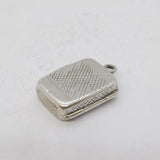 George III Sterling Silver Novelty Suitcase Vinaigrette Antique 1820 Birmingham
