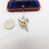 Sterling Silver Prancing Horse Charm Pendant Vintage c1970