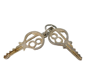Sterling Silver 18th Birthday Key Charm Pendant Vintage c1970