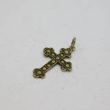 Sterling Silver Marcasite Trefoil Cross Art Deco Charm Pendant Antique c1930s