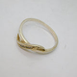 Sterling Silver Five Stone Set Spinel Twist Front Ring Modern c1990 Size N