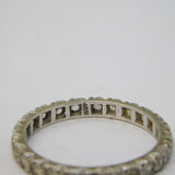 9ct White Gold & Spinel Set Eternity Ring Antique c1930 Art Deco