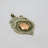 Sterling Silver Gilt Shield Form Fob Medal Antique 1928 Birmingham