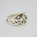Sterling Silver Celtic Design Band Ring Vintage c1970 Size N
