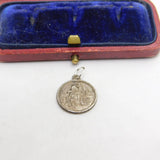 Sterling Silver St Christopher Travel Charm Pendant Vintage c1970