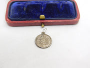 Sterling Silver St Christopher Travel Charm Pendant Vintage c1970