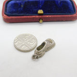 Sterling Silver Big Shoe Charm Pendant Vintage c1970