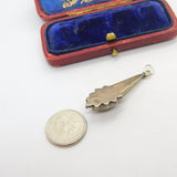 Sterling Silver and Banded Agate Charm Pendant Vintage c1970