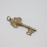 Sterling Silver '18' Key Charm Pendant Vintage c1970