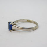 Sterling Silver & Sapphire Set Dress Ring Vintage c1990s
