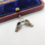 Sterling Silver Pair of Child's Shoes Charm Pendant Vintage c1970