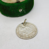 Sterling Silver George IV Shilling Coin Charm Pendant Antique 1821