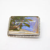Sterling Silver Morpho Butterfly Wing Nassau Souvenir Brooch Antique Art Deco