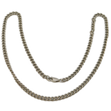 Chunky Sterling Silver Curb Link Chain Necklace Vintage c1970s