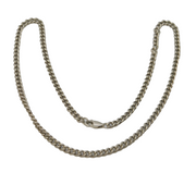 Chunky Sterling Silver Curb Link Chain Necklace Vintage c1970s