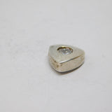 Sterling Silver Paste Set Modernist Small Charm Pendant Vintage c1970