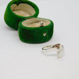 Sterling Silver Twist Front Ring Vintage c1970 Size N 1/2