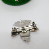 Canadian Sterling Silver & Enamel Maple Leaf Brooch Pin Vintage c1970