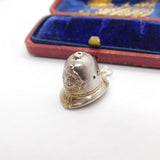 Sterling Silver British Police Hat Charm Pendant Vintage c1970