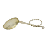 Marius Hammer Norwegian 830 Grade Silver Leaf Form Caddy Spoon Antique