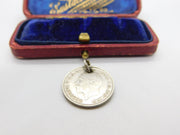 Sterling Silver Authentic Six Pence George V Charm Pendant 1936