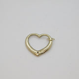 Sterling Silver Single Diamond Set Floating Heart Pendant Contemporary c2000s