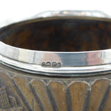 Victorian Sterling Silver Mounted Carved Cococut Bowl Antique 1838 London