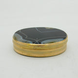 George III Gilt Metal & Banded Agate Double-Sided Snuff Box Antique c1760s