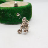 Sterling Silver Little Elf with Candle Charm Pendant Vintage c1970