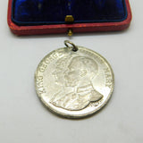 King George V & Queen Mary Silver Jubilee Commemorative Medal Antique 1935