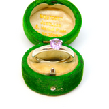 Sterling Silver Light Amethyst Solitaire Ring Vintage c1970 Size P