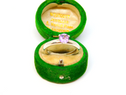 Sterling Silver Light Amethyst Solitaire Ring Vintage c1970 Size P