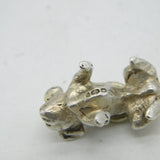 Edwardian Cast Sterling Silver Bulldog Fob Pendant Antique 1910 London
