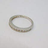 Sterling Silver Multi Spinel Set Half Eternity BandRing Vintage c1970 Size N 1/2