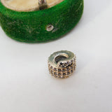 Sterling Silver Paste Set Snake Serpent Charm Pendant Vintage c1970