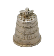 Sterling Silver Sewing Thimble Charm Pendant Vintage c1970