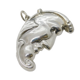 Sterling Silver Novelty Man in the Moon Vesta Case Vintage Birmingham