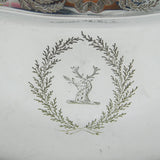 George III Sterling Silver Crested Double-Sided Tea Caddy Antique 1800 London