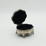 Silver Plated Lion Mask Feet Jewellery Box Vintage c1970s