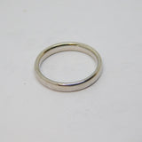 Sterling Silver Plain Narrow Band Wedding Ring Vintage c1970 Size M