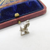 Sterling Silver Spinning Wheel Charm Pendant Vintage c1970
