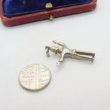 Sterling Silver Traffic Control Policeman Charm Pendant Vintage c1970