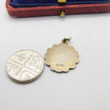 Sterling Silver St Christopher Swirl Charm Pendant Vintage c1970