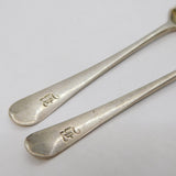George III Pair of Sterling Silver Salt Shovel Spoons Antique c1760s London