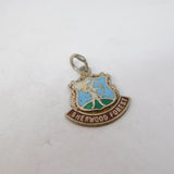 Sterling Silver Enamel Sherwood Forest Shield Charm Pendant Vintage c1970